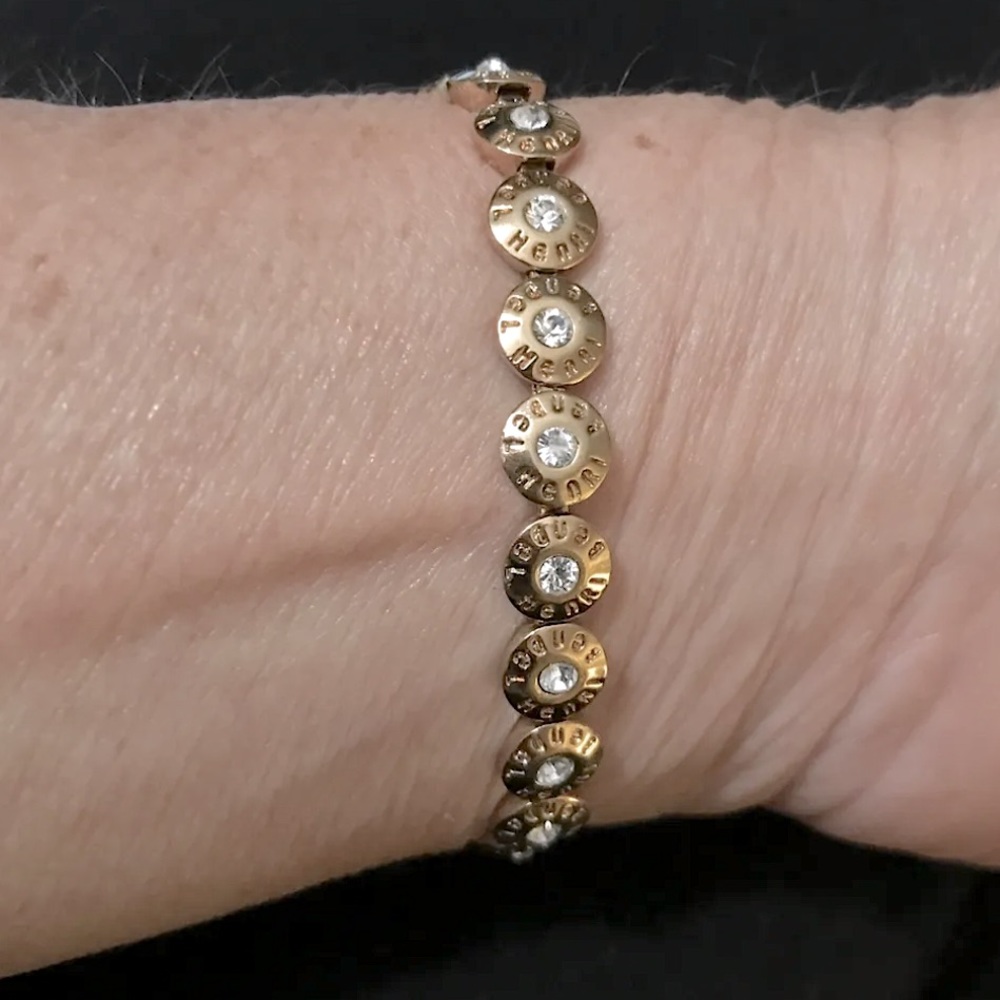 Henri Bendel Vintage "Buckle up Baby" Rivet Bracelet Silver - Picture 12 of 12